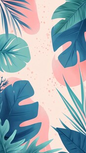 植物背景扁平插画