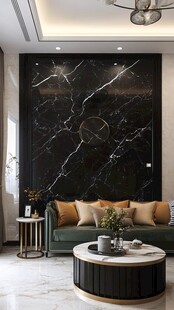 极简金箔石根线条对拼