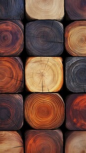 圆形木桩背景图