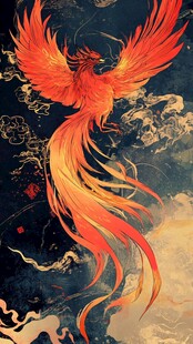 凤凰朱雀插画
