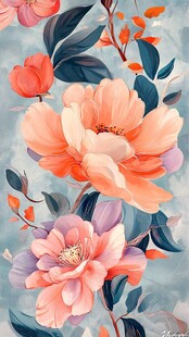 抽象花卉绚丽色彩