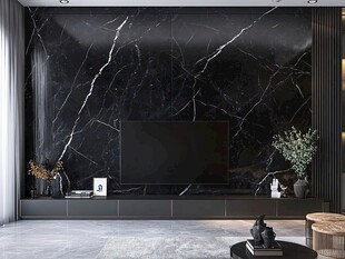 黑色大理石瓷砖背景墙