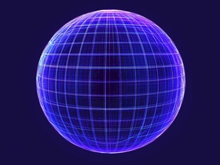 纯净蓝紫色球体