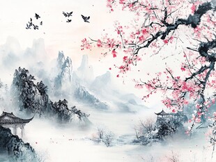 富贵典雅古风山水