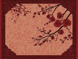 古风古典复古梅花背景