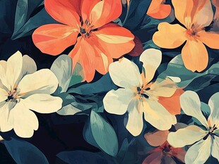 高清色块花卉