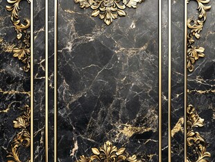 蓝底金线大理石