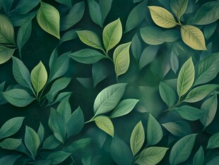 高清绿叶背景图片
