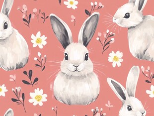 兔插画图案