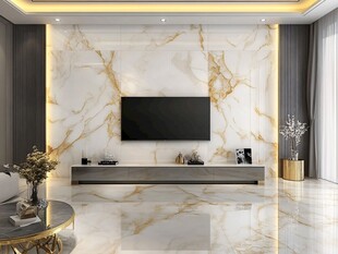 金色大理石瓷砖背景墙