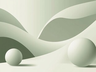 绿色视觉线条图