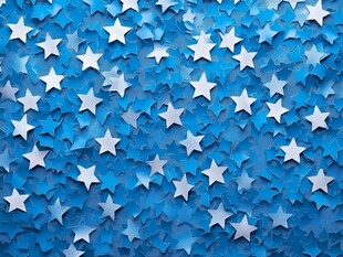 蓝色星墙纸设计