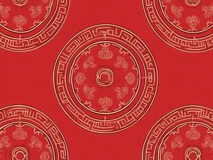 中式纹理红色花纹喜庆