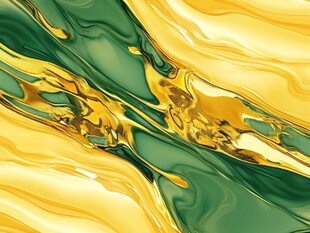 金色抽象流体纹理背景