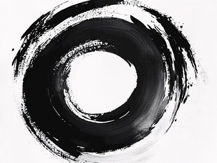 水墨圆环