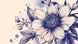 手绘创意百花壁纸