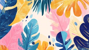 植物背景扁平插画