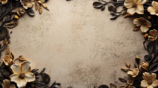 金属花卉背景墙