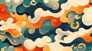 彩云海水纹