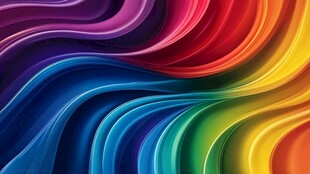 多彩曲线唯美高雅形状