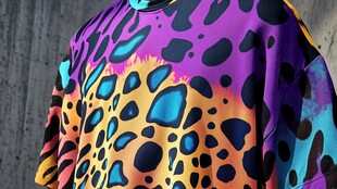 数码印花跳色豹纹