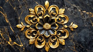 金色奢华浮雕装饰设计