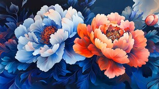 3d立体花卉牡丹