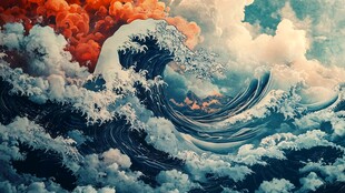 海浪浮世绘