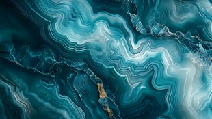 蓝色流体创意抽象画