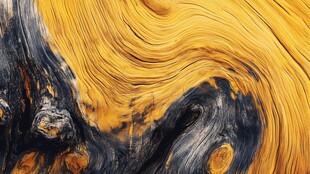 黄色流体艺术画
