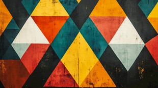 北欧几何形背景墙