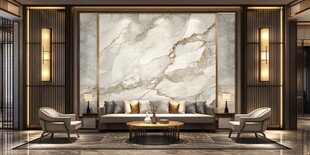 新中式大理石背景墙