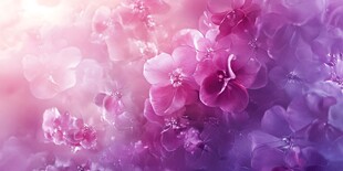 梦幻背景杏花杜鹃花