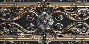 质感金属花卉花纹
