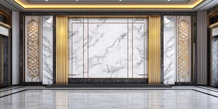 大理石纹金迎宾区