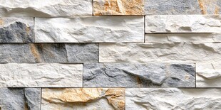 蓝色蘑菇石瓷砖墙