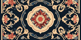 原创欧式花纹方巾图案