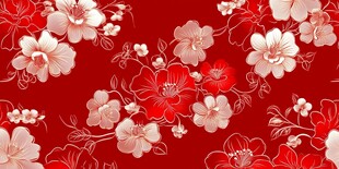 大红花布印花素材渐变