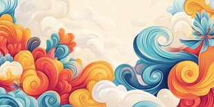 彩虹糖包装插画