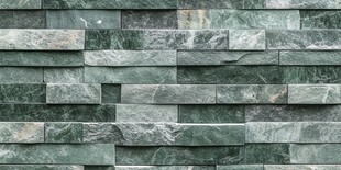 绿色石墙瓷砖外墙