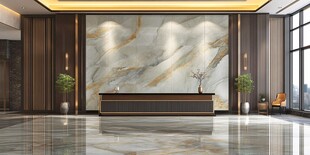 前台大理石背景墙