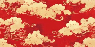 红色云纹