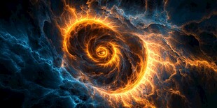 吊顶喷画宇宙漩涡