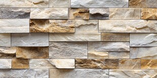 黄色石片装饰墙