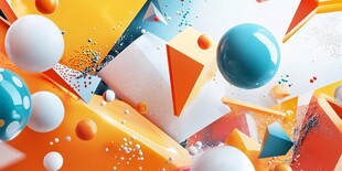 前卫风格立体感背景