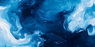 蓝色流体创意抽象画