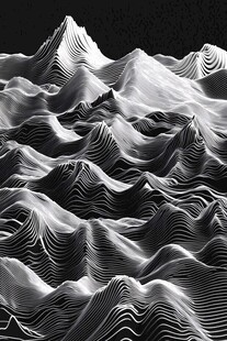 新中式线描山水