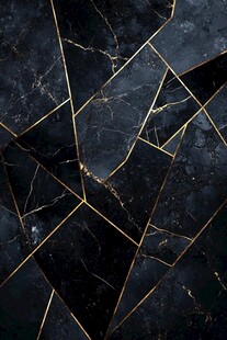 蓝色底板金色线条