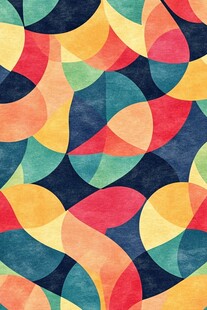 圆润彩色图案拼接