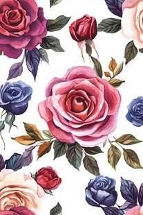 手绘质感玫瑰花